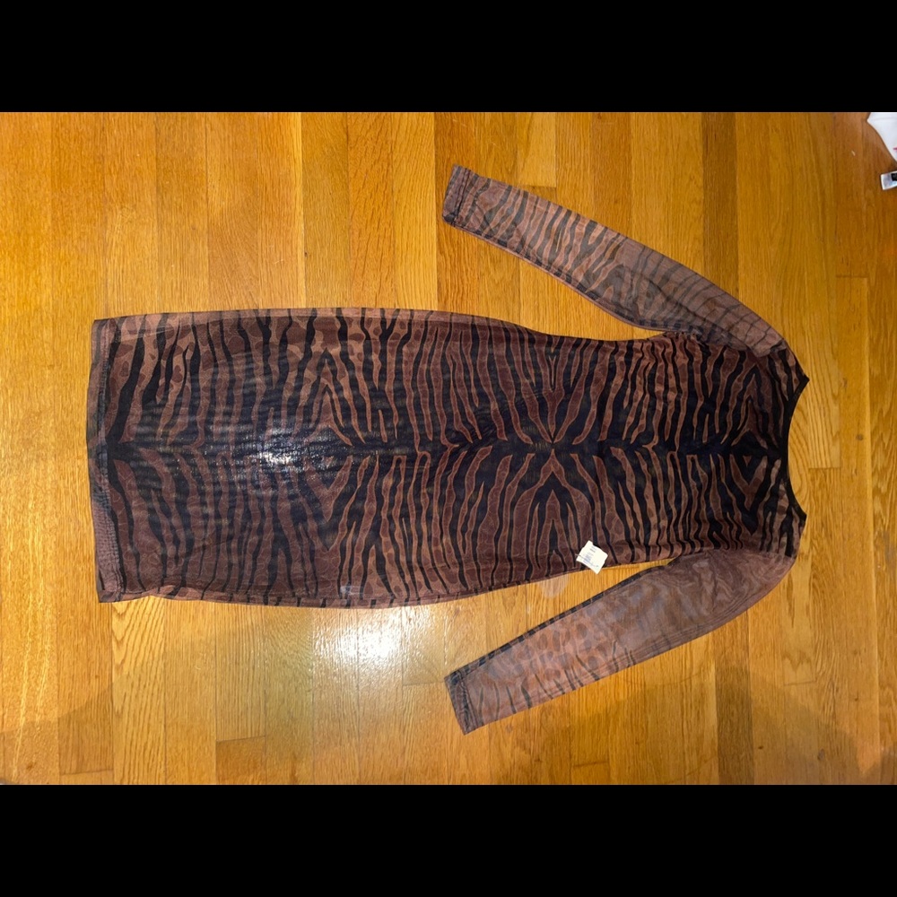 NWTS. Mesh Animal Print Dress 🐅 🦓 - Picture 2 of 8